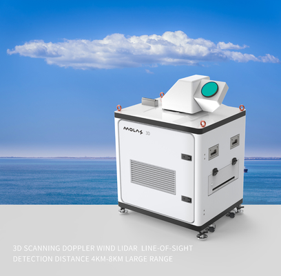การสแกน 3 มิติ Doppler ความเร็วลม Lidar ระยะตรวจจับสายตา 4km-8km Large Range