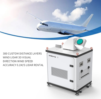 300 Custom Distance Layers Wind Lidars 3d Visual Direction ความแม่นยำ 0.1m/S Rental